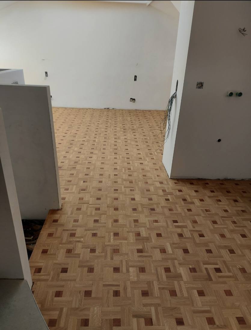 Mosaic parquet floor pattern